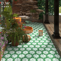  Shop courtyard small tiles Kitchen balcony Pastoral style Bar Restaurant Bathroom Bathroom Floor wall tiles flower pieces