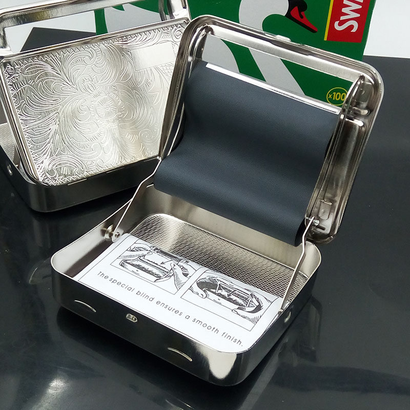 Suit a box of 78 rolls of cigarettes 80mm-half self-manual small circle smoke machine Family with a god-instrumental tobacco box portable