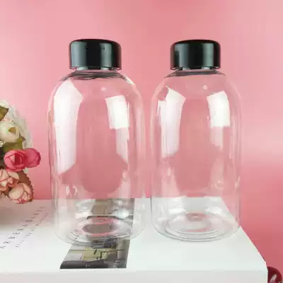 Creative juice drink Pearl milk tea Yogurt milk cup Plastic cold-brewed tea 600ml large mouth fresh milk filial piety bottle