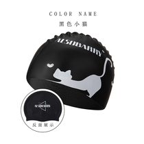 ins Nordic silicone printing swimsuit cap adult waterproof ear protection enlarged long hair does not stop head professional comfort