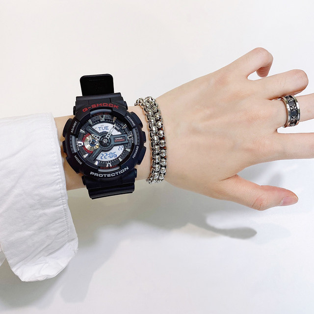 Casio Watch Men's Black Warrior G-Shock Waterproof Sports Couple Watch Ga-110-1A