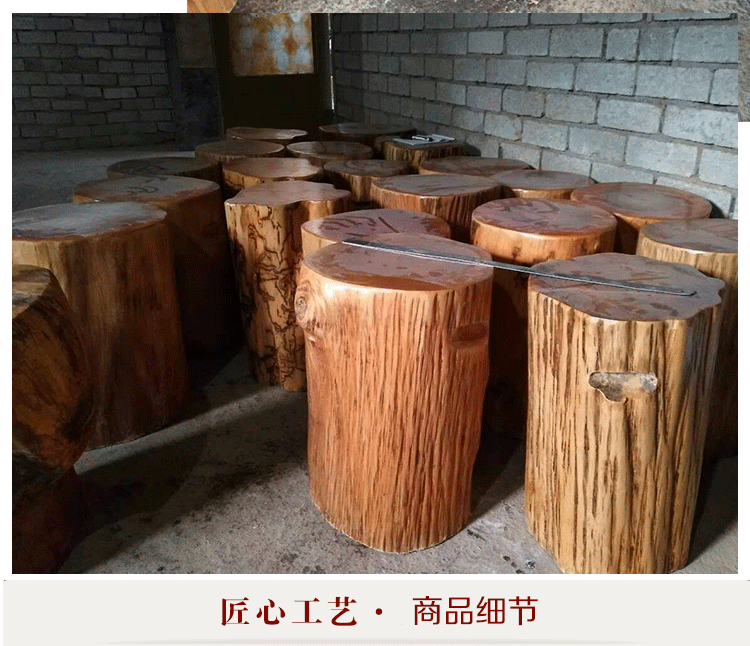 Gỗ tự nhiên gỗ khối rắn gỗ gốc khắc phân gốc cây cơ sở tấm lớn bàn trà bàn cà phê phân trà gốc cây ngắn - Các món ăn khao khát gốc bàn bằng gốc cây