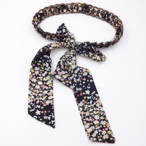 Womens belt Woven wooden belt decorative skirt Chiffon coconut shell ribbon Korean fashion wild student waist chain