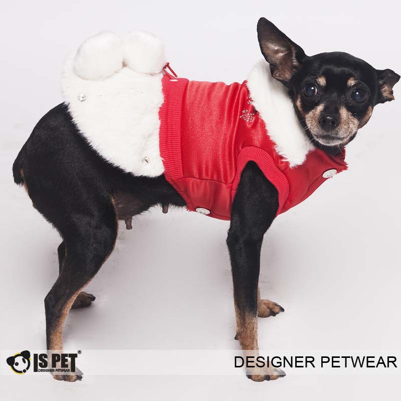 ISPETWEAR thú cưng quần áo chó quần áo giả lông thỏ dễ thương cổ áo thú cưng váy QĐ-2407 - Quần áo & phụ kiện thú cưng mèo mặc áo