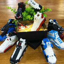 Assembly assembly small particles building blocks toy basketball shoes Red toe model girl boy holiday birthday gift