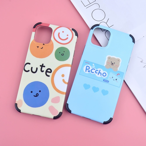 Apple, совместимый iPhone 14, чехол для телефона, окрашенный iPhone 12, накладки на углы, мультяшный милый iPhone11 Pro, защитный чехол, iphone, 4promax, защита при падении, 8