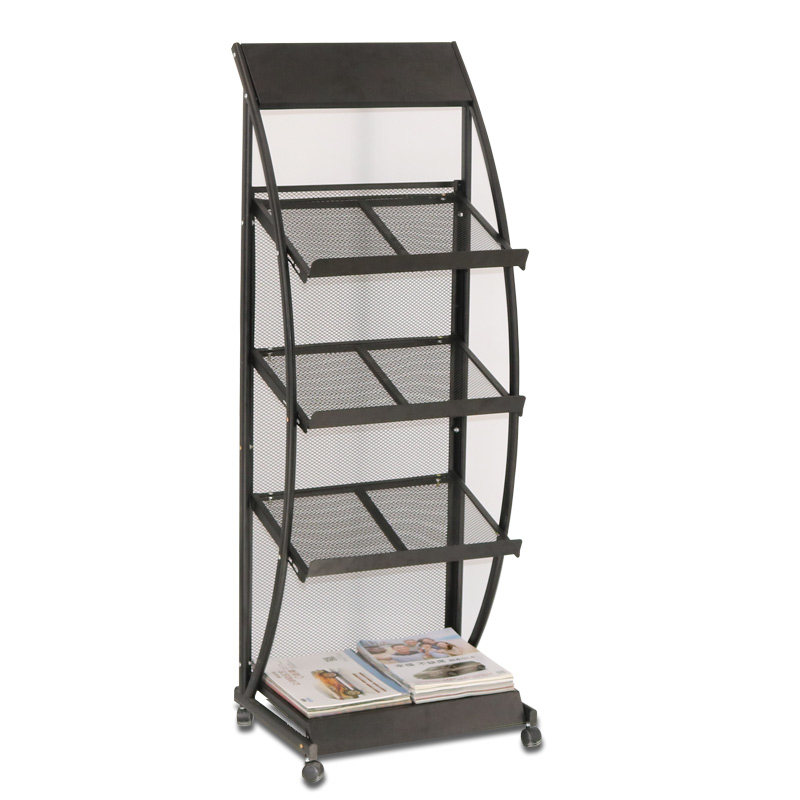Magazine rack floor Vertical books, newspapers, paper racks