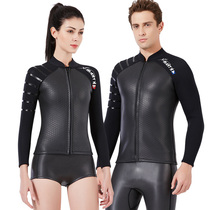 New light leather diving suit men 3mm split wetsuit jacket women motorboat surfing snorkeling warm swimsuit