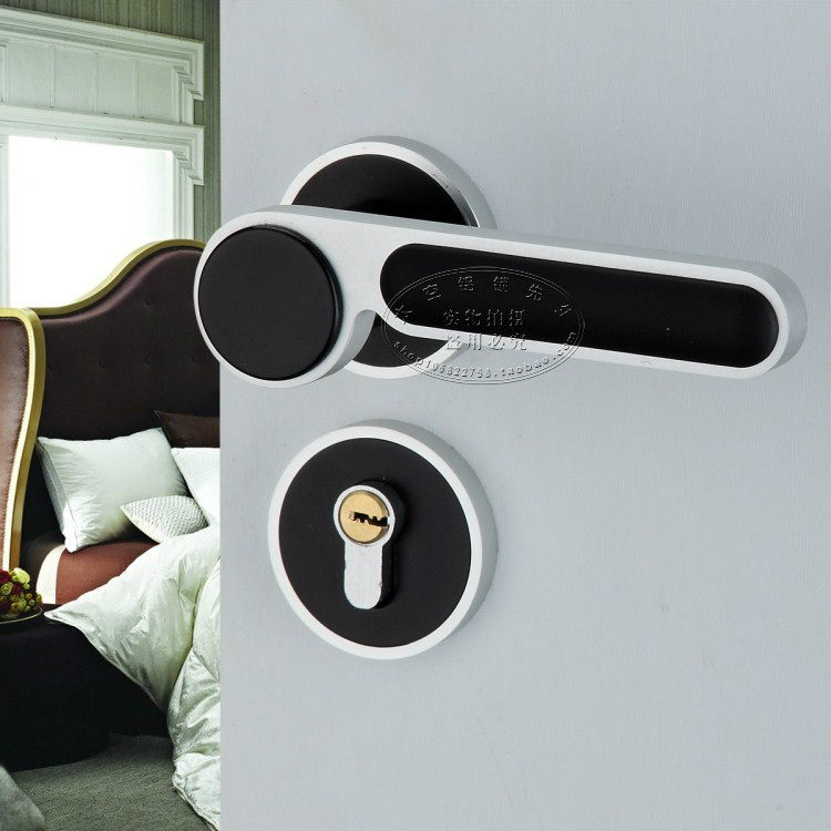 Boutique Fancy Fashion Personality Interior Bedroom Handle Handle Cool Black Two-piece Room Door Lock