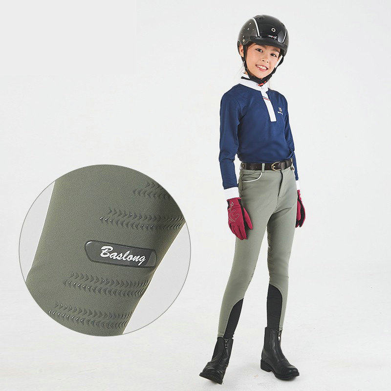 Spring and summer high-elastic children's silicone equestrian breech hard-wearing children's riding breech pants skin-friendly and comfortable children's equestrian equipment