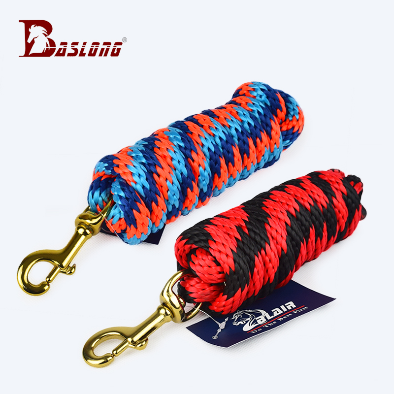 High quality horse leash cotton pull horse rope tether horse rope reinforcement does not hurt hand lead rope stable supplies eight foot dragon harness