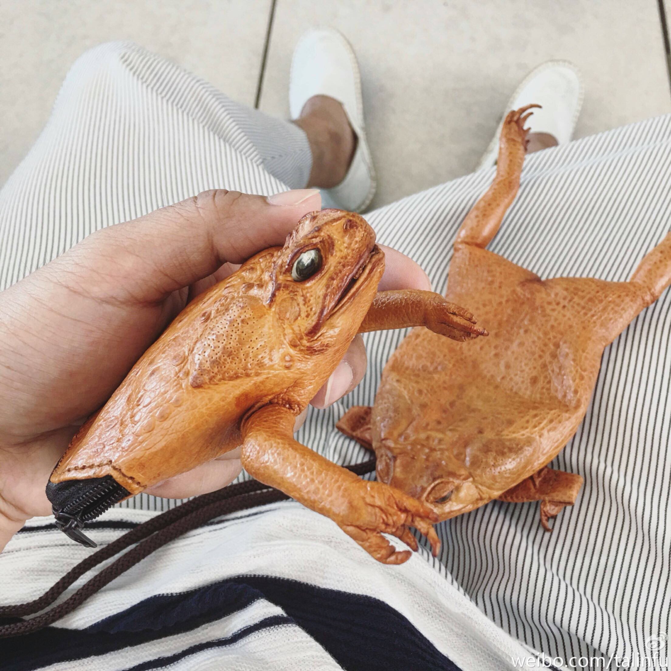 巨型海蟾蜍皮零钱包疯迷火影忍者青蛙造型网红东南亚风格