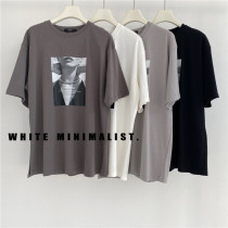 2021 Spring Summer New WHITE casual figure print cotton loose short sleeve round neck T-shirt inner coat women tide