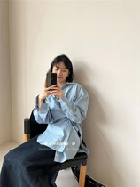 IN choose uXiaoxiaojia Boyfriend Style Long-sleeved Shirt Female 2022 Autumn Clothes Korean Edition Niche Design Shirt