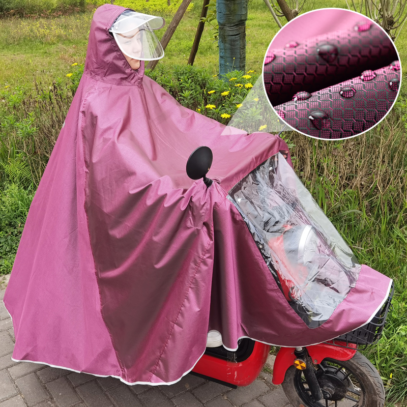 Electric car raincoat male and female single double mother and son 2 people riding full body waterproof and torrential rain electric bottle car rain cape-Taobao