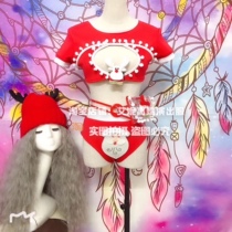 TT High-end Nightclub Bar Singer Djds Dance Team Gogo Christmas Cute Split Suit Play Out