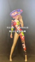 TT high-end nightclub bar singer djds dance team gogo six one donut one-piece trousers suit performance clothes