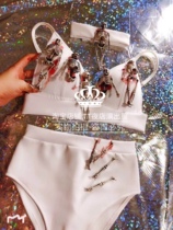 TT nightclub bar singer show Halloween skeleton ribs bikini dance team gogo costumes