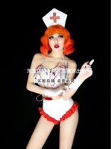 TT high-end nightclub bar singer djds dance team gogo nurses day full set of syringes split suit costumes