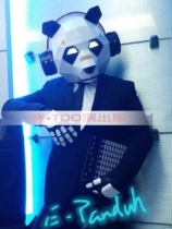 TT high-end costume LED panda props nightclub DJ GOGO atmosphere show atmosphere helmet