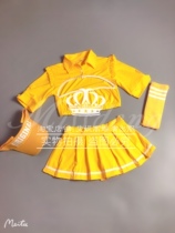 TT high-end nightclub bar singer djds dance team gogo tide cute yellow pleated skirt split suit
