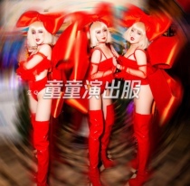 TT Party Plays Out for Christmas Red Exaggerated Butterfly Gogo Womens Tour to Serve Bar Performance