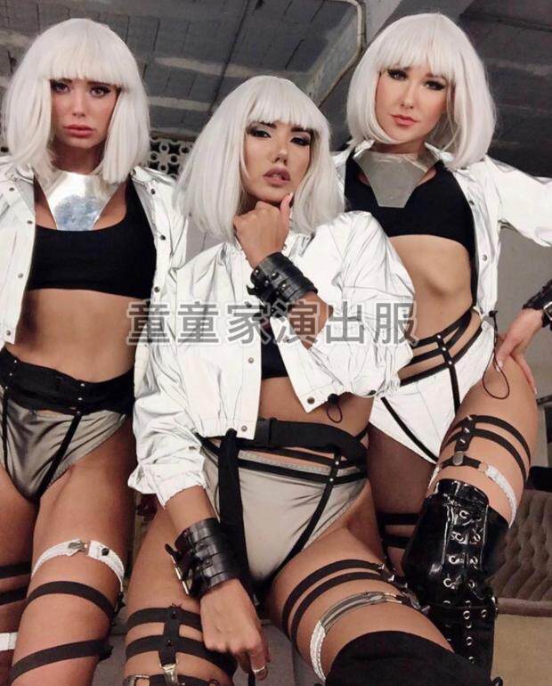 TT haute couture reflective coat sports interactive tour gogo costume s costume