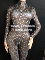 TT high-end nightclub bar singer djds dance team gogo full of stars and diamonds jumpsuits