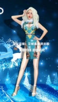 TT High-end Nightclub Bar Singer Djds Dance Team Gogo Christmas Fake Truffle Meat Open Fork Dress Rehearsal
