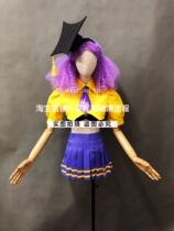 TT high-end nightclub bar singer djds dance team gogo teacher's day contrast student sister unkempt skirt set