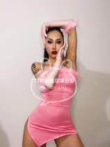 Nightclub bar girl group djds dance team gogo lace sexy European and American style color stage performance costumes