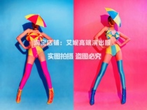 TT high-end nightclub bar singer djds dance team gogo color umbrella headdress bikini suit costumes