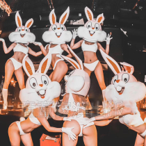 TT Stage Vision Cute Sexy Big Rabbit Head GOGO Acting Out The Women Atmosphere Gogo Rabbit Girl Party