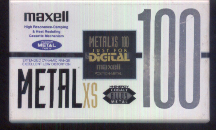 White Demon Maxell METAL XS 100 Category IV (Iron Belt) Collector's Grade Blank Tape Metal Tape