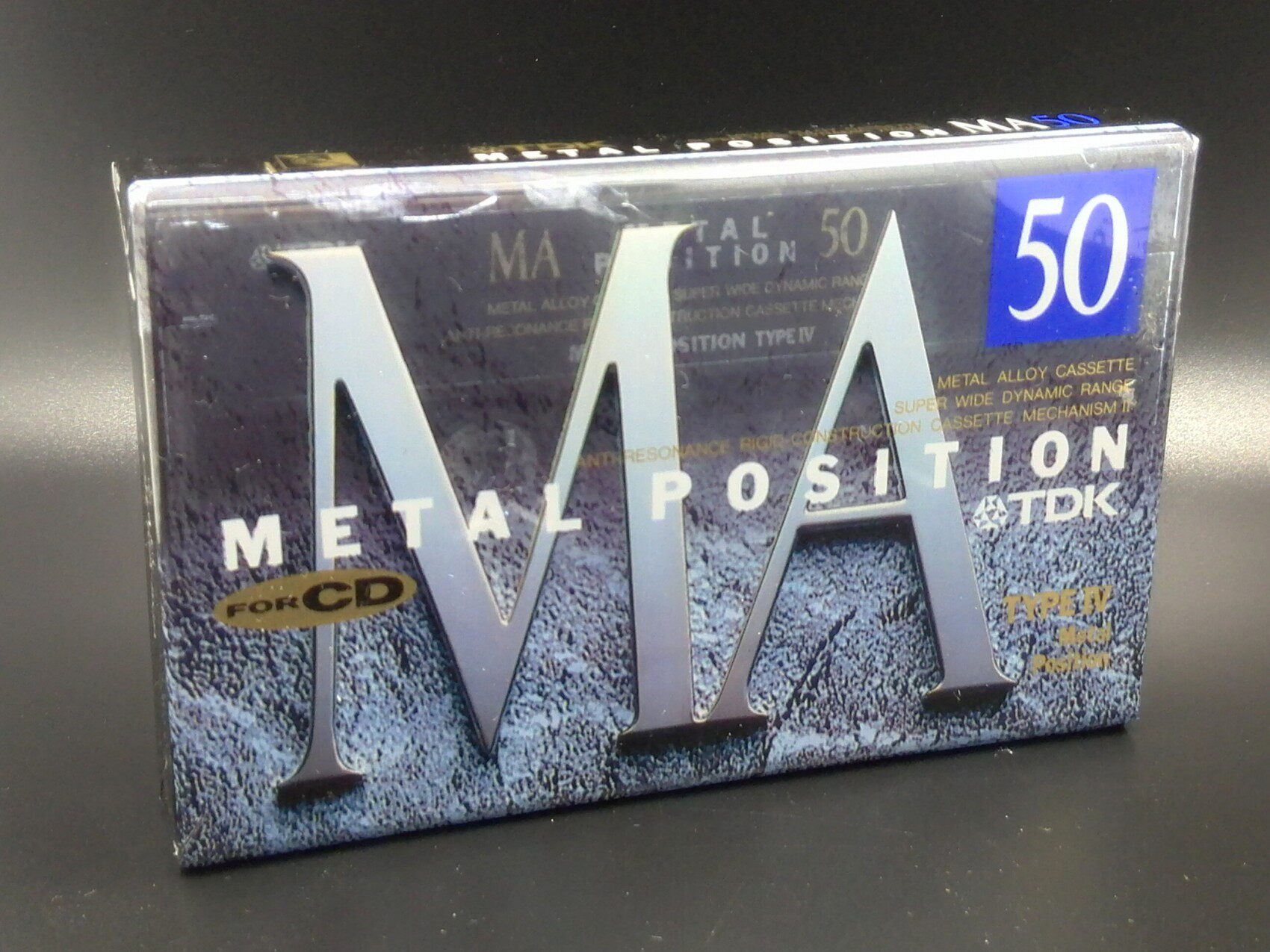 TDK MA50 IV class (metal band) iron with a collection grade blank cassette tape card with