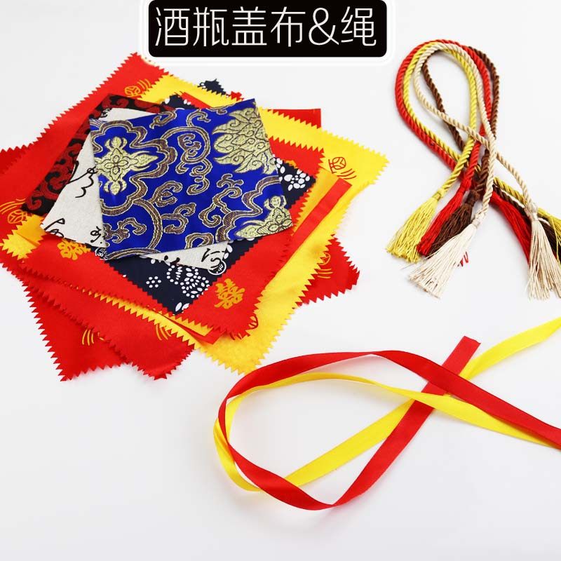 Ceramic bottle of lid cover of lid Su rope with wine pot tablemask sealing film silk ribbon headline