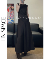 Chen Chenlin [Tencel Vest Skirt] Designed retro vest skirt with a dress underneath to show the waist and a bottoming skirt