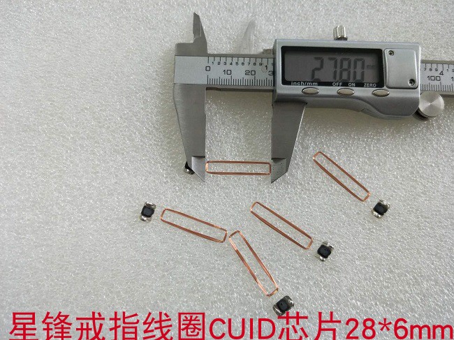 High Frequency 13 56mhz Ring IC Coil Welding Tag CUID Chip Rewritable Copy-28*6*0 35mm
