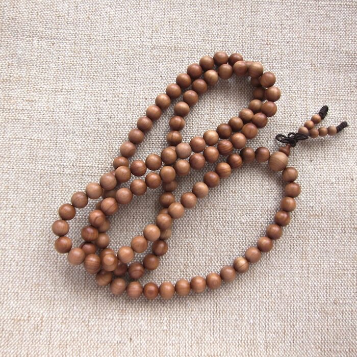 Hand and incense Indian natural old mountain sandal 108 Buddha bracelet 6~8mm