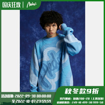 MEDRIA SEASON2 large LOGO gradient sweater street tide brand men and women couples casual loose long-sleeved ins