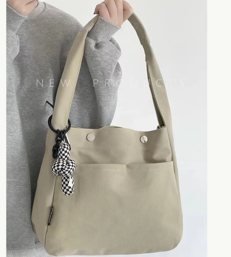 Шоппер, летняя вместительная и большая сумка на одно плечо, ранец, в корейском стиле, коллекция 2022