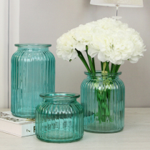 Vase glass transparent color European pastoral vase home decoration ornaments dry vase creative living room vase