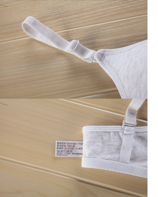 Áo lót cotton mỏng không có vành cho học sinh trung học cơ sở thời kỳ phát triển đồ lót 13/18 tuổi ao cup nguc