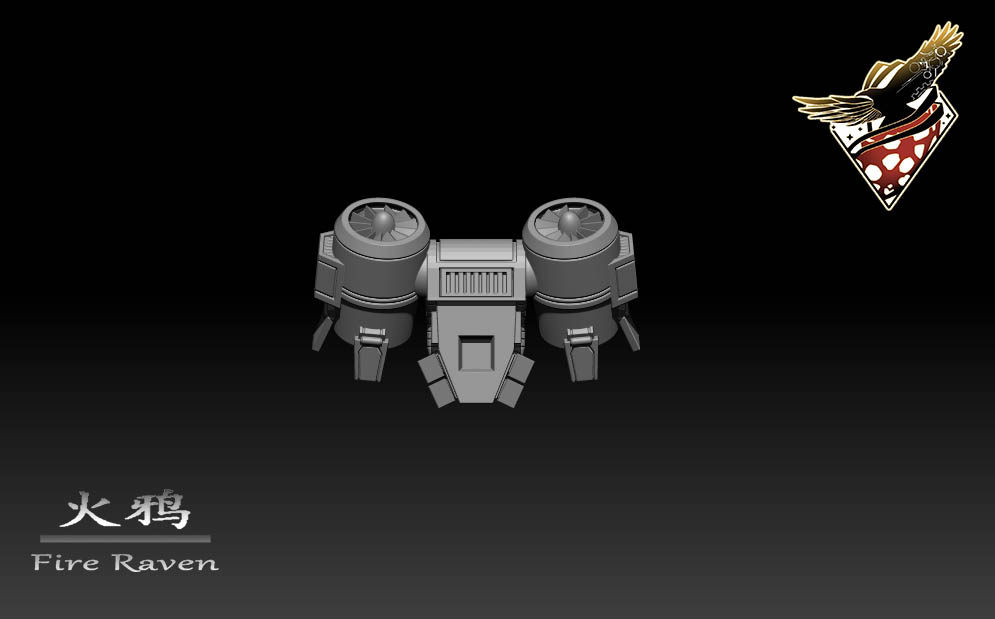 (Fire Crow Casting Original Modification) Warhammer 40K PSM Double Vents Skyfire Flying Pack Second Edition