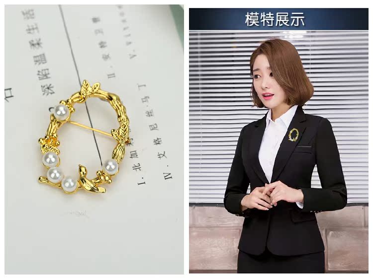 Pearl brooch áo khoác nữ pin cardigan brooch áo phụ kiện khóa kim áo len khăn choàng khăn quàng cổ khóa trang sức ghim cài áo vest nam Gucci