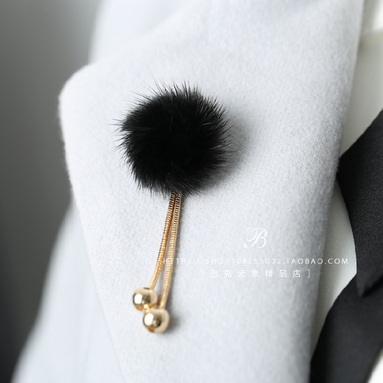 Phiên bản Hàn Quốc của thời trang chồn tóc trâm cardigan áo len cổ áo pin với phụ kiện pin phụ nữ khăn choàng khóa lụa khăn khóa - Trâm cài ghim cài áo vest nam Chanel