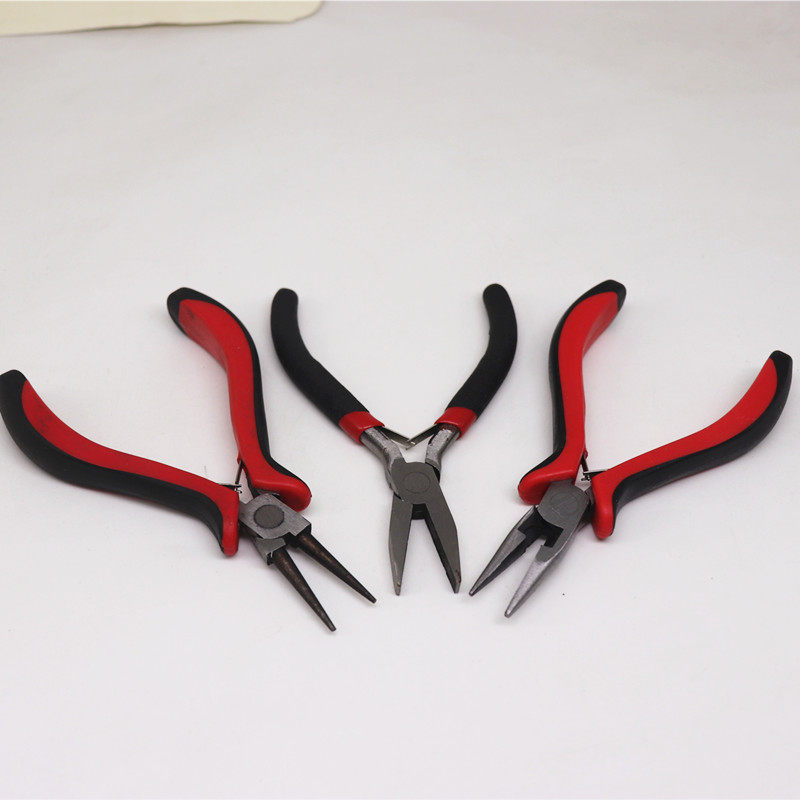 Jewelry processing tool pliers means no tooth tip mouth round mouth pliers diy homemade earrings material bag cut the bending hook