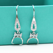 925 Sterling silver butterfly bow tie Ear hook earrings DIY Ear ornament Accessories Crystal beeswax Amber Passepartout round ball ear clip