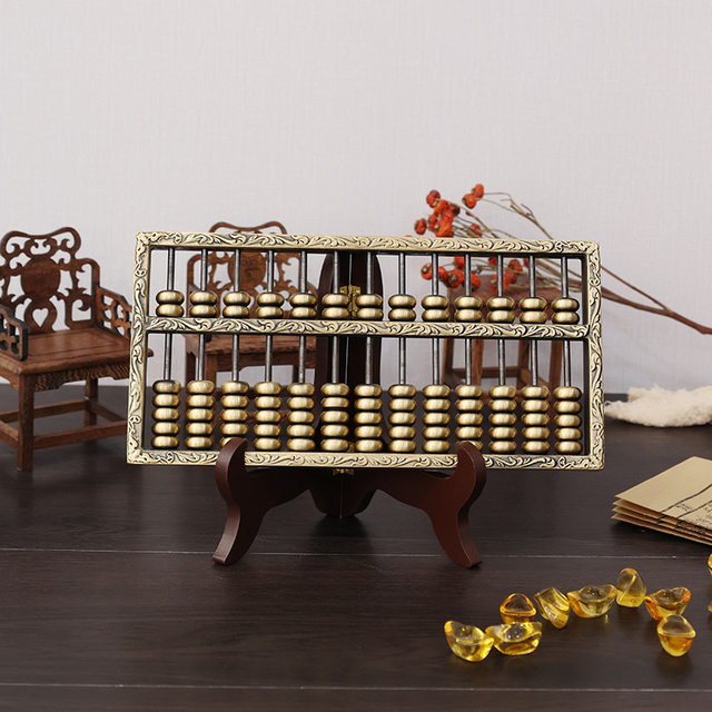 abacus ທອງເຫລືອງ ເຄື່ອງປະດັບ abacus ແຂງ ປາດຖະຫນາ abacus ຮູບຮ່າງ abacus ຫ້ອງດໍາລົງຊີວິດ ຫ້ອງການຕົບແຕ່ງບໍລິສັດ ຂອງຂວັນເປີດ