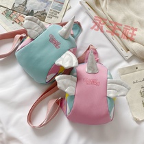 2021 New Cartoon children bag running bag Korean fashion tide kids shoulder bag baby casual canvas chest bag